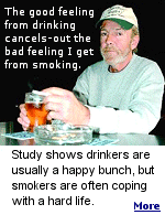A study in Australia says that a few alcoholic drinks a day could make you a happy person, but if you smoke, you're just coping with a hard life.